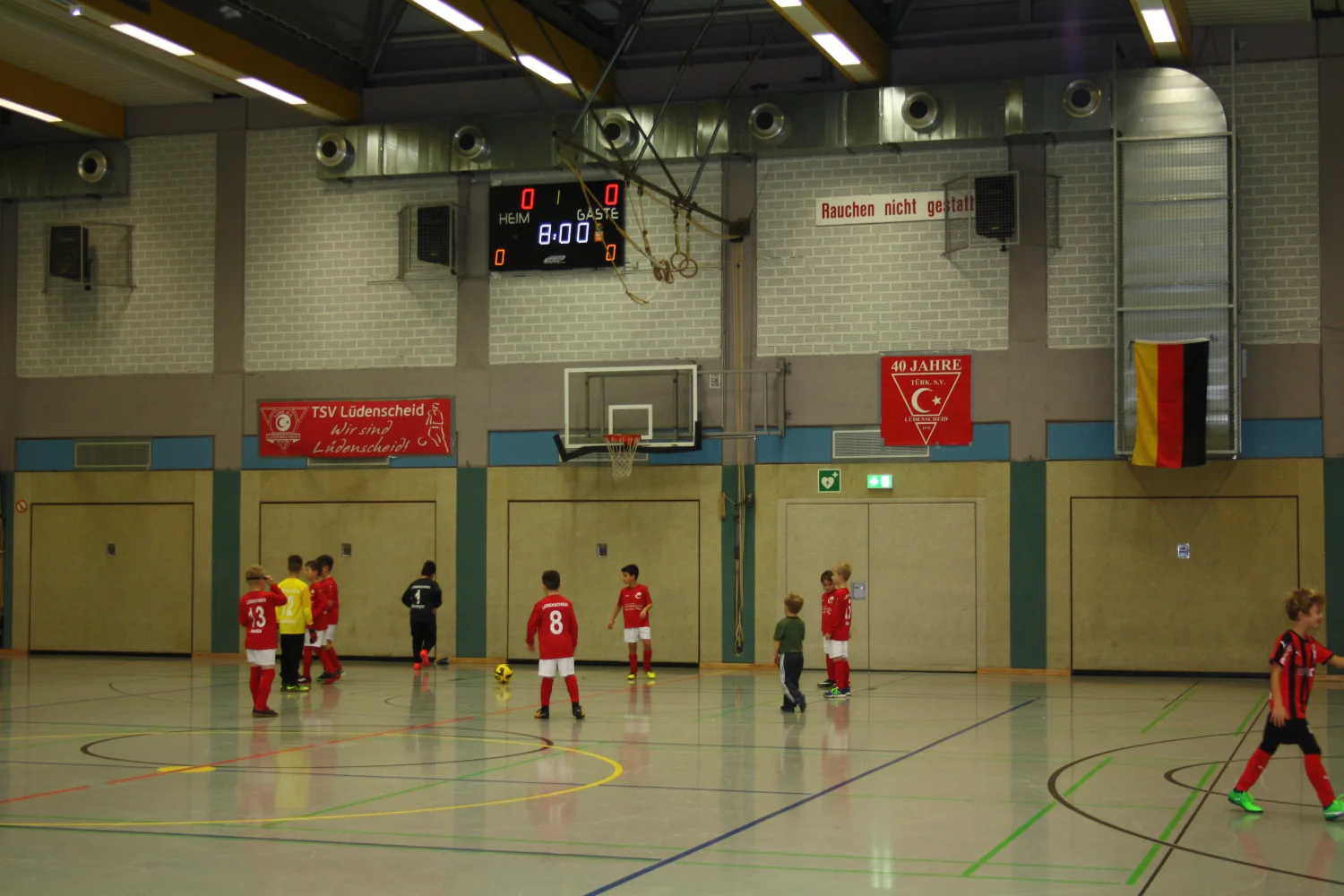 Hallenturnier 2018 F+C Jugend beim Fußballspielen