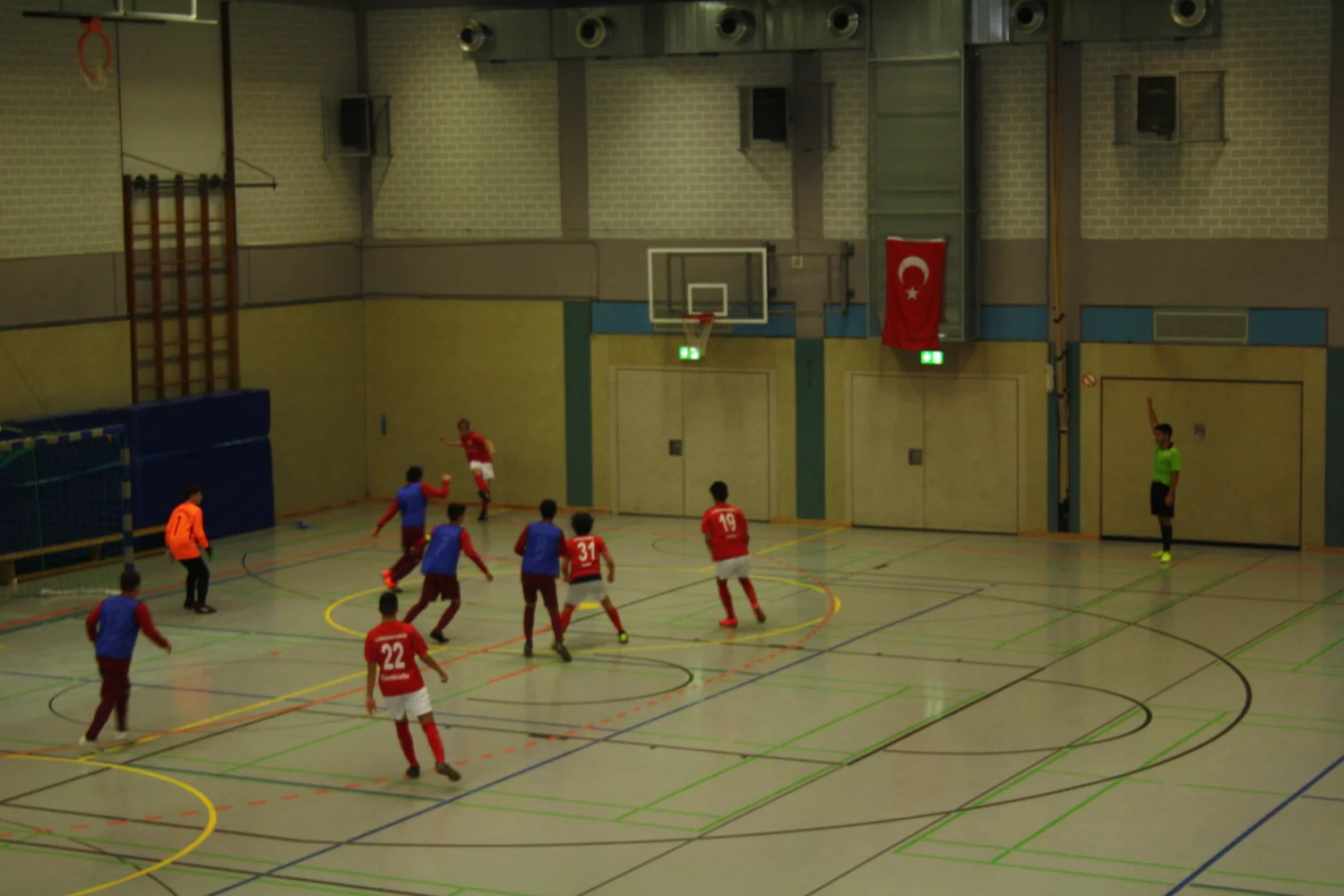 Hallenturnier 2018 F+C Jugend beim Fußballspielen