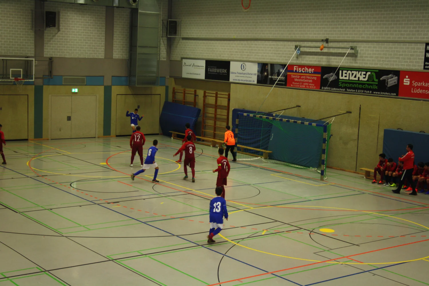 Hallenturnier 2018 F+C Jugend beim Fußballspielen